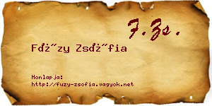 Füzy Zsófia névjegykártya